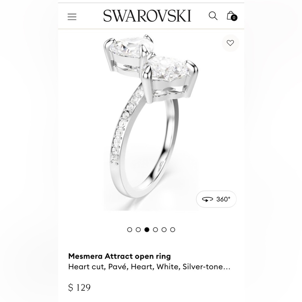 Swarovski Mesmera Crystal Ring - Picture 7 of 9
